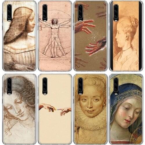 Italy leonardo da vinci art Phone Case For Huawei Honor 10 9 Lite 8A 8X 8S 7A 7X 9X 20 10i Y5 Y6 Y7 Y9 V20 V30 Pro Cover Coque