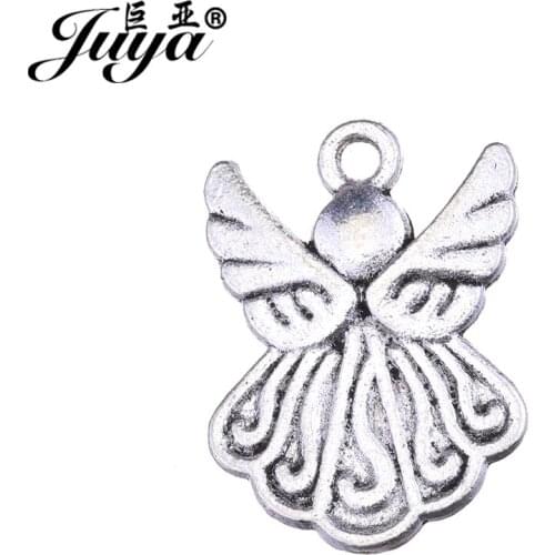 JUYA High Quality Angel Fairy Cupid Charms for Girl Making Jewelry 21.5x15.5mm 10pcs Bracelet Earrings Crafts Pendants AO0599