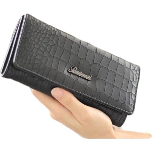 Crocodile Grain Wallet Women Long Wallets Fashion Female Girls Phone Pocket Purse Money Pouch Handbag Card Holders