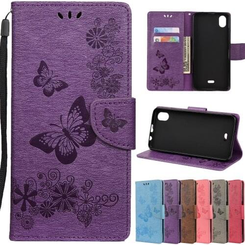 For Wiko Lenny 4 5 Sunny Jerry 3 U Feel Lite Tommy 2 3 Harry Fever SE Sunny Max 5 Y61 Case Retro Embossed Butterfly Leather Etui