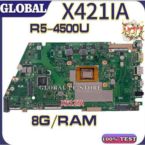 KEFU Motherboards X421I Laptop motherboard for ASUS X421IA X521IA X521IAY 100% TEST original mainboard R5-4500U 8G RAM