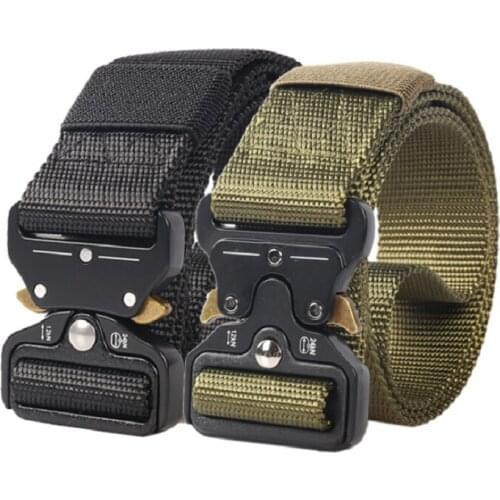 Cobra Buckle Tactical Belt Nylon Belt With Zinc Alloy Buckle Mens Canvas Belt