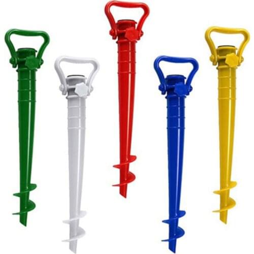 3pcs Sun Beach Fishing Stand Rain Gear Garden Patio Parasol Ground Anchor Spike Umbrella Stretch Stand Holder