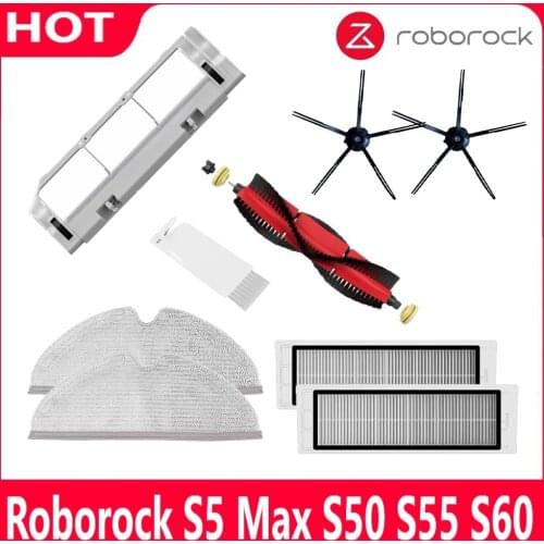 Detachable Main Brush Pack HEPA Filter Spare Parts for Xiaomi Roborock S6 S60 S65 S5 S55 T6 E25 E35 Mop Cloth Accessroies