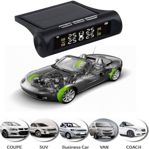RV/Car TPMS Tire Pressure Alarm Monitor System Solar Powered External Sensor
