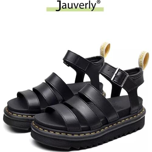 2021 Summer shoes woman Flat Platform Sandals Women Soft Leather Casual Open Toe Gladiator wedges Women Shoes