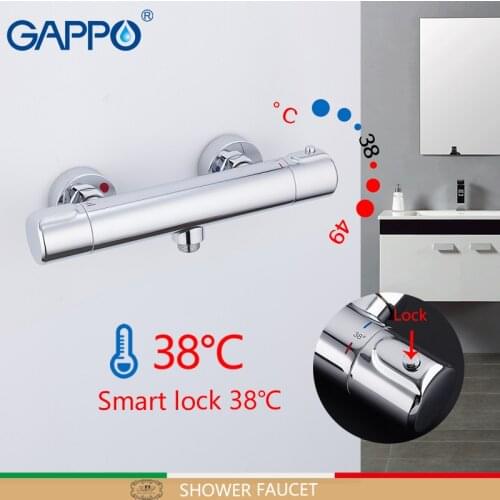 GAPPO Shower Faucet thermostatic mixing valve bath shower for bathroom brass chrome faucet shower mixer thermostat tap