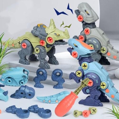 Assembled Disassembly Dinosaur Simulation Set Children Screw Intelligence Educational Eggs Model Drill Boys Puzzle Toys For Kids