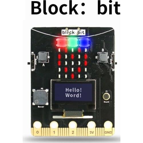 Compatibility Micro:Bit, Block:Bit Programmable PCBA, With Colorful LED LCD for Kids Programming Creative