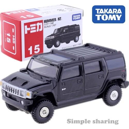 Takara Tomy Tomica No.15 HUMMER H2 Off Road Car 1/67 Diecast Miniature Model Kit Funny Magic Baby Toys Hot Pop Kids Bauble