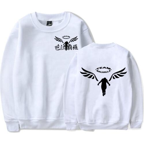 Japanese Anime Tokyo Revengers Team Walhalla Sweatshirts Unisex Casual Crewneck Hoodies Harajuku Tracksuit Streetwear Outerwear