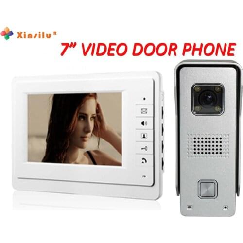 XINSILU New arrival TFT 7 inch LCD monitor video door phone / intercom system white Security doorbell