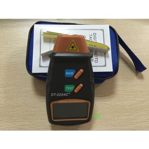 LCD Digital Photo Tachometer RPM Meter 2.5 to 999.9 RPM Noncontact Photoelectric Speedometer Tester High Quality DT2234C