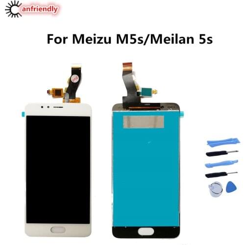 For Meizu M5s LCD Display+Touch Screen Replacement Digitizer Assembly Panel Glass For Meizu Meilan 5s phone repair display parts