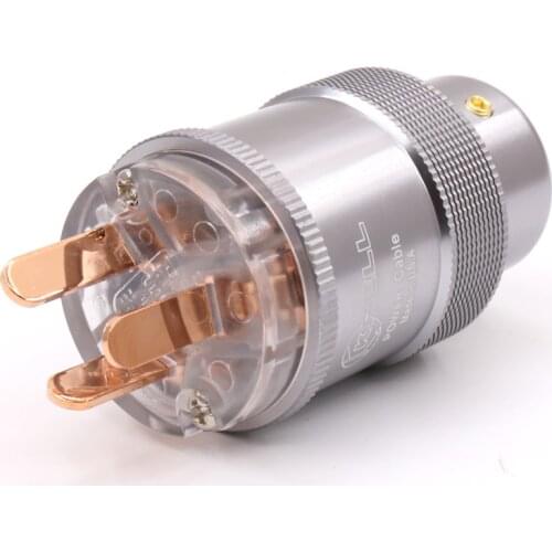 1pcs Krell Hi-End Pure copper 3 Pin AU Mains Power Male Plug Cable Cord Connector