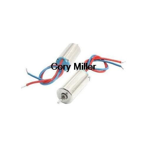 2pcs DC Coreless Vibration Motors 6x12mm Body 1000RPM DC1.5V