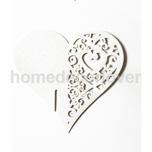 50 Beautiful Heart Love Table Mark Name Place Card Wedding Party Favor Decor