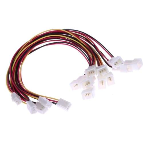 5Pcs 12V 3 Pin Female to 2/3 Pin Male PC Fan Power Splitter Extension Cable Cable Splitter Installer Extension Cable New