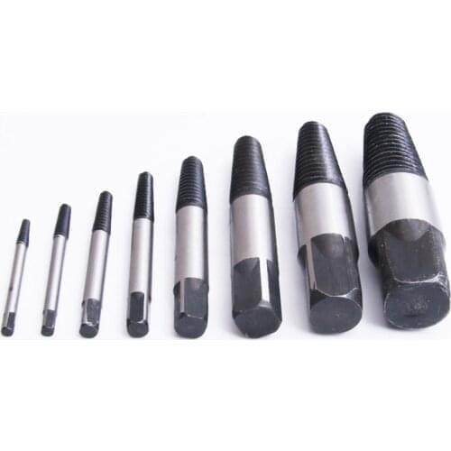 8pcs/set Household Screw Bolt Extractors Drill Bits for Damaged Screws/Broken 1/2" 3/4" Pipe/Valve Remover Tool Take out Damages