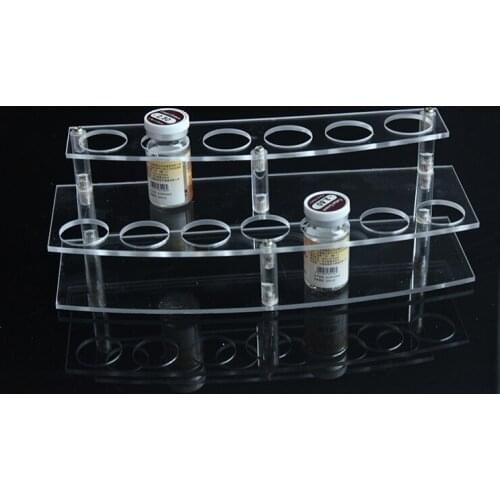 2 Tier Acrylic Makeup Organizer Cosmetic Storage Display Lipstick Jewelry Contact Lenses Holder Stand Glass Bottles Rack
