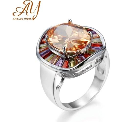 Anillos Yuzuk Unique Design Classical 925 Sterling Silver CZ Wedding Rings For Wome Engagement Promise Jewelry Lovers Gift