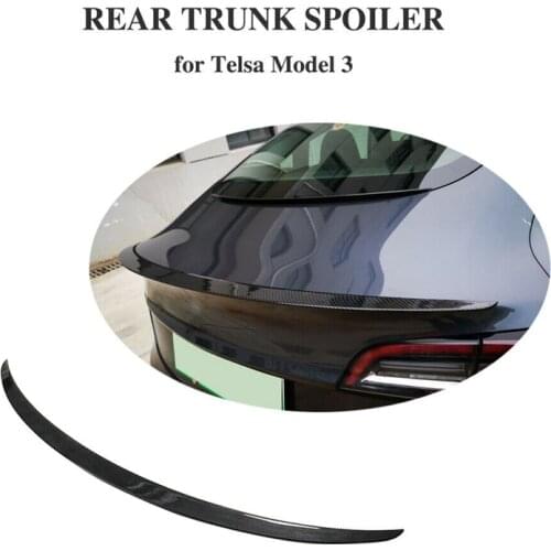 Auto Rear Trunk Spoiler Body Kit Wing Lip Carbon/Matte Black For Telsa Model 3 2017 2018 2019 2020 2021