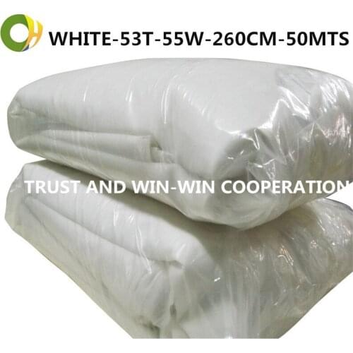 Free Shipping ! 53T-55W-260cm-50mts higher quality monofilament polyester screen printing mesh