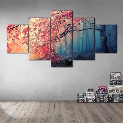 No Frame HD Home Decoration Printing Red Tree The Scenery Poster Canvas Wall Art Oil Painting Living Room Decoration