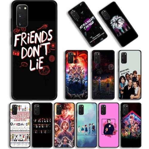Phone Case for Samsung Galaxy S20 FE S21 Ultra 5G S20 S10 S8 S9 Plus S10e Black Cover TPU Shell Stranger Things Elegance