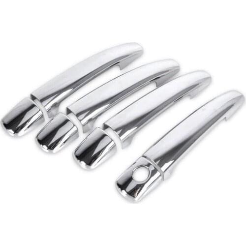 For Peugeot 208 2012- Luxuriou Chrome Exterior Door Handle Cover Car Accessories Stickers Trim Set