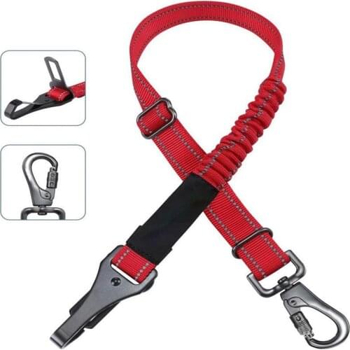 Pet Dog Seat Belt 3-In-1 Adjustable Cat Car Safety Leash Vehicle Belts Reflective Nylon Rope Harness Dog Accessories Perros