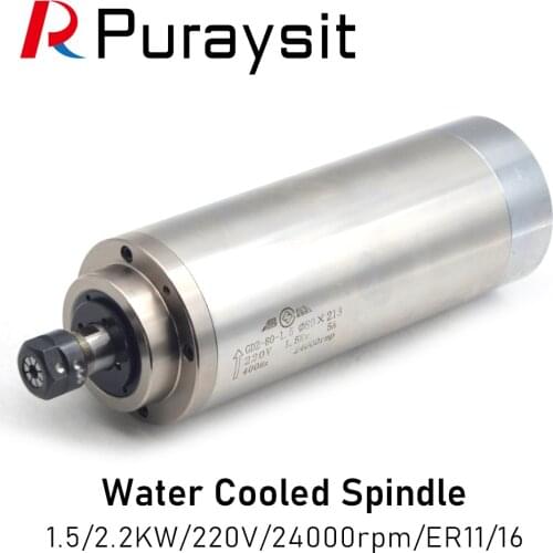 Water cooled Spindle GDZ-80 1.5KW 2.2KW ER11 ER16 220V 380V CNC water cooling Spind Router engraving milling Machine