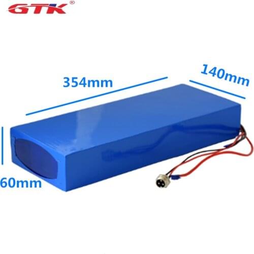 GTK high capacity battery 16S6P 60V 20Ah 18650 lithium battery pack with BMS for ebike/ tricycle/scooter + 67.2V 3A charger