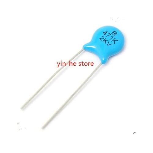 High pressure ceramics capacitors 471 k 2 kv / 471 470 pf 2000 v 50PCS