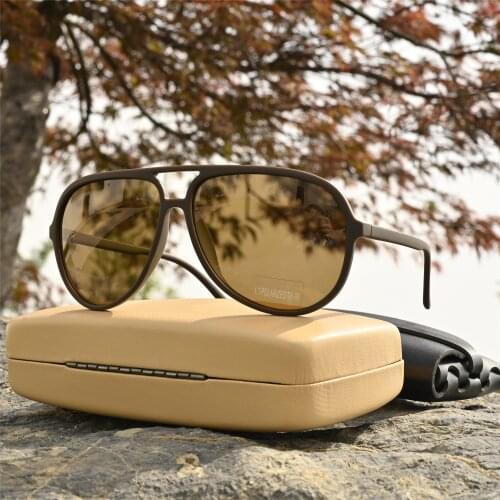 Vazrobe Ultralight Polarized Sunglasses Male TR90 Polarized Sun Glasses for Men Black Aviation Polaroid Oversized UV400