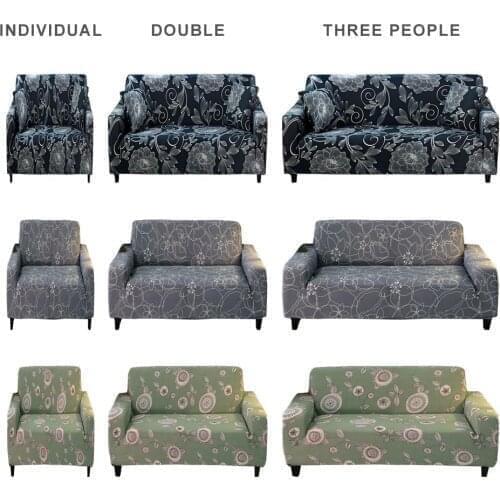 Printed Sofa Cover Set Geometric Elastic Couch Cover Living Room Longue Polyester Sofa Slipcover Chair Furniture Protector Case