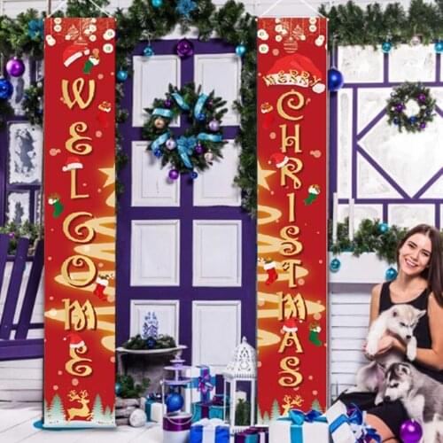 2021 New Creative Curtain Door Curtain Decoration Christmas Home Decoration Merry Christmas New Year Decoration
