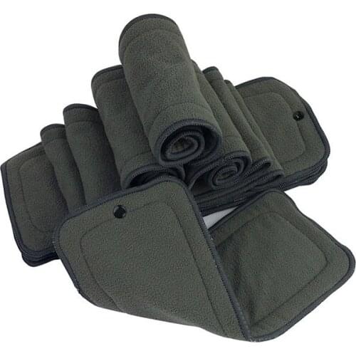 New Bamboo Charcoal Reusable Diaper Inserts Bamboo Cotton Hemp Cloth Diaper Nappy Changing Mat Microfiber Nappy Liners Washable