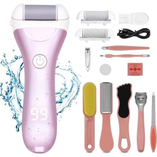 Rechargeable Electric Foot File Callus Remover Machine Pedicure Device Foot Care Tools Feet For Heels Remove Dead Skin Pink