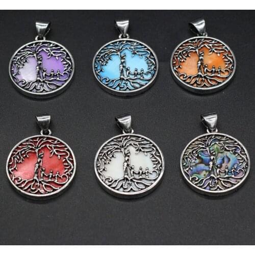 Natural Shell Pendant For DIY Jewelry Making Necklaces Bracelets And Earrings Circular Metal Winding 33x37mm