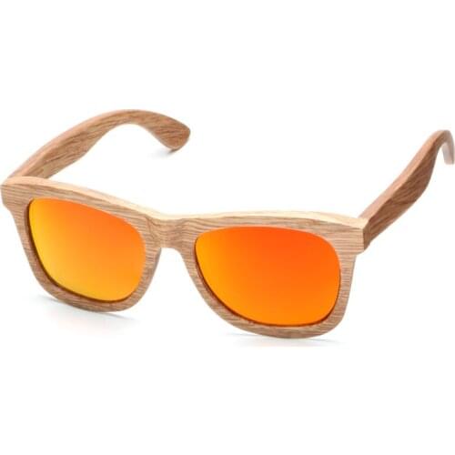 Ablibi Mens Unique 100% Natural Wood Polarized Sunglasses With Coating Mirrored Lenses in Wood Gift Package