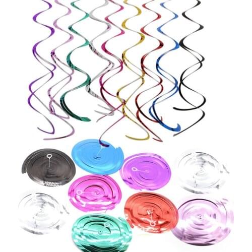 6pcs/bag 70cm PVC spiral pendant garland birthday wedding party decoration Christmas and New Year holiday decoration supplies