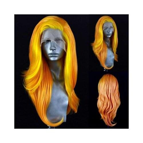 SuQ Long Synthetic Lace Front Wig for Women Natural Glueless Black White Heat Resistant Fiber Hair Wigs