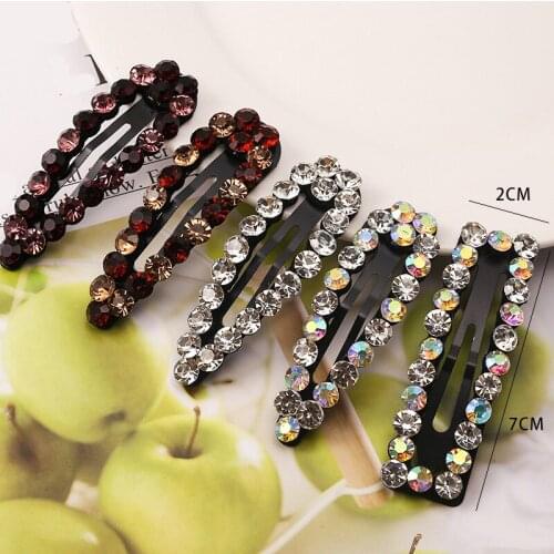 Crystal Geometry Hairclip Hairpins Women Girls Hair Clips Pin Barrettes Accessories Hairgrip Hairclip Headdress hair jewelry