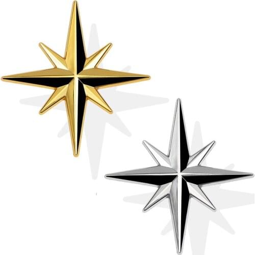 1 Pcs 3D Design Decal Guide Star Polaris Emblem Badge Car Stickers car Body Tail Trunk Decal