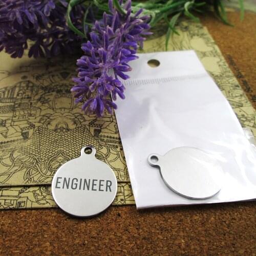 10pcs--"ENGINEER"stainless steel charms more style for choosing DIY Charms pendants for necklace
