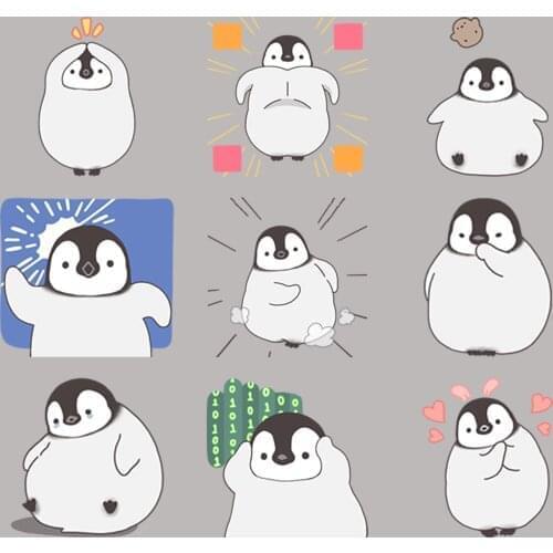 24 funny kids with funny penguin stickers for penguin anime, DIY laptop suitcase skateboard motorcycle bike toy boy