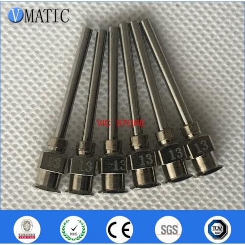 Free Shipping 12Pcs 1 Inch Tip Length 13G Metal Stainless Steel Syringe Tips