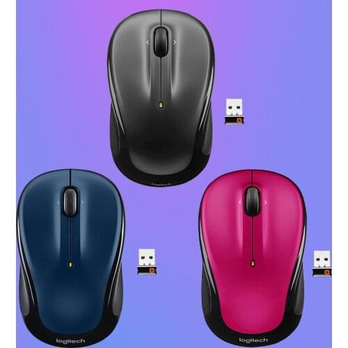 Logitech M325 2.4G Wireless 1000DPI Unifying 3 Keys Desktop Laptop Optical Mouse for Windows Vista/ 7/ 8/10/Mac OS x10.5