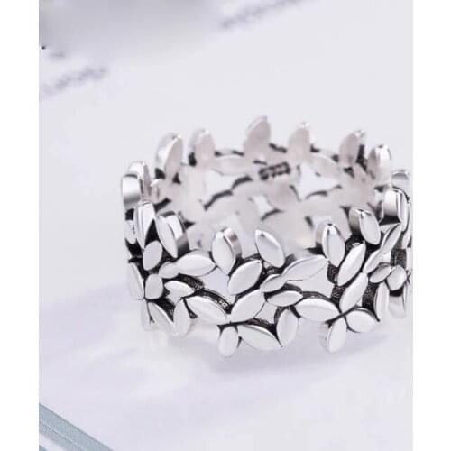 Bohemian Vintage Leaf Rings for Women Fashion Statement Jewelry Adjustable Finger Ring Girls Gifts
